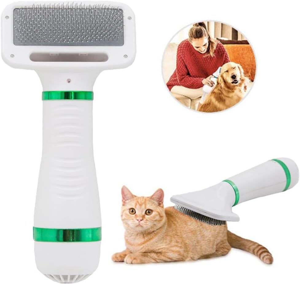 ACQUIRE 2 in 1 Dog Hair Dryer Home Pet Grooming Cats Hair Comb Dog Blower Adjustable Temperature Pet Brush (Color : E)
