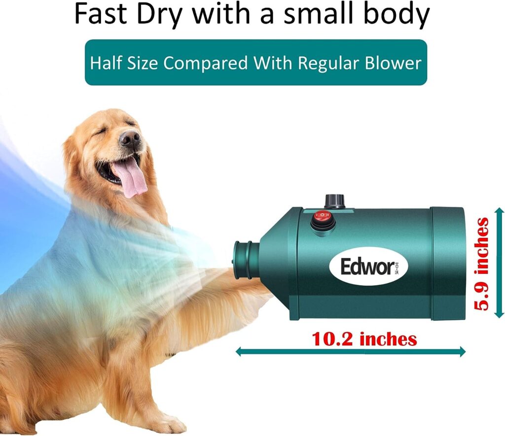 IONE Dog Cat Hair Dryer,Professinal Double Force Gooming Blower Dryer for Medium/Small Pets,IEC Certificated (Large Dryer)
