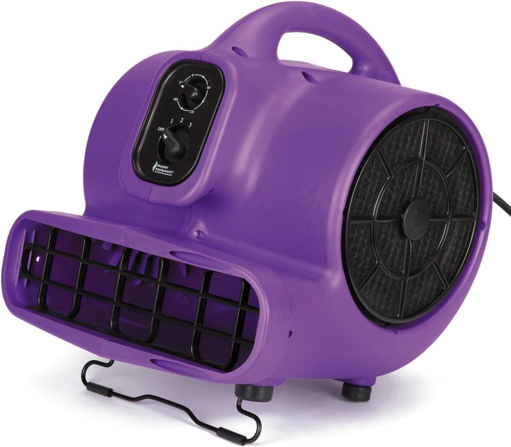 Master Equipment PetEdge Blue Force Air Dryer with Cage – Quiet Pet Fur Dryer Offers 3 Speeds Up to 2,000 CFM, 0.33 HP