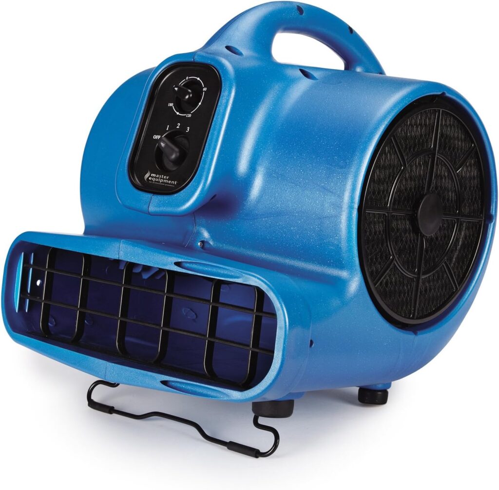 Master Equipment PetEdge Blue Force Air Dryer with Cage – Quiet Pet Fur Dryer Offers 3 Speeds Up to 2,000 CFM, 0.33 HP