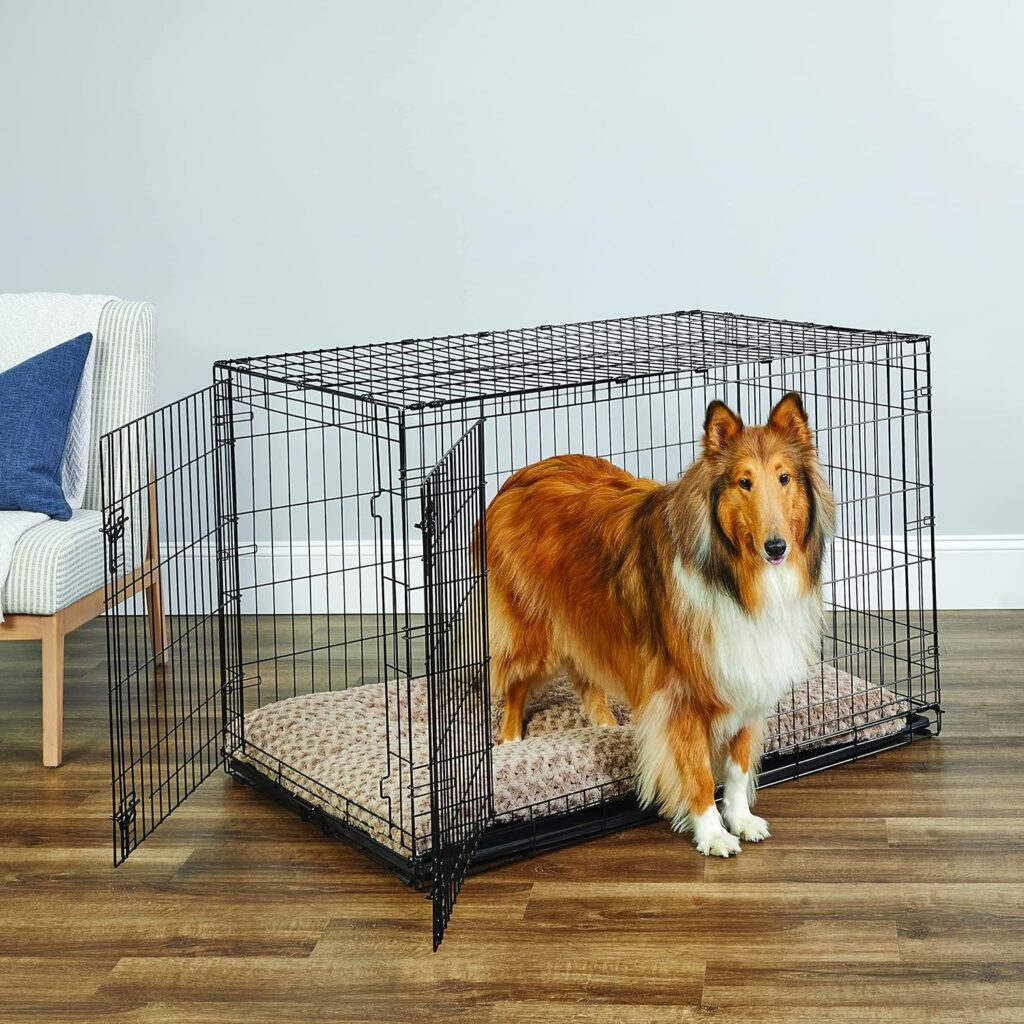 New World Newly Enhanced Single New World Dog Crate, Includes Leak-Proof Pan, Floor Protecting Feet,  New Patented Features, 36 Inch