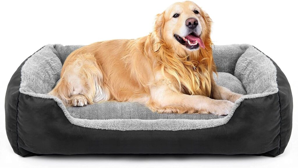 Teodty Dog Beds for Large Dogs, Washable Pet Bed Mattress Comfortable, Warming Rectangle Bed for Medium and Large Dogs, Cat Pets